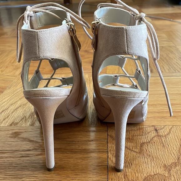 Shoemint pink suede lace up heels - Picture 4 of 7